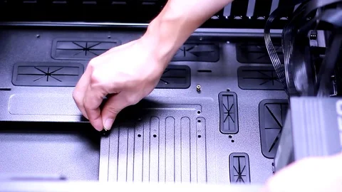 Fixing Computer From Inside Stock Footage 105140009