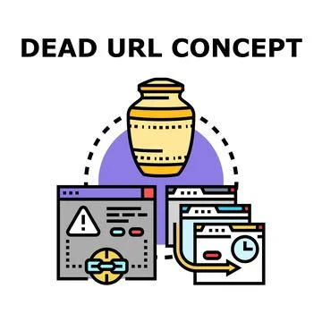Fixing dead url issues and broken website links Stock Illustration