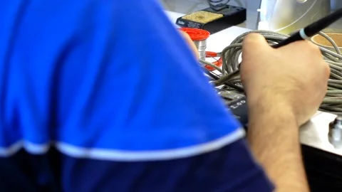Fixing electronic component Stock Footage 99301272