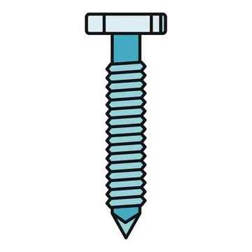 Fixing elements with a colored screw fastener icon 스톡 일러스트