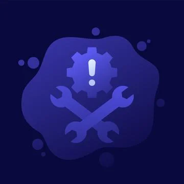 Fixing errors and technical problems icon, vector Stock Illustration