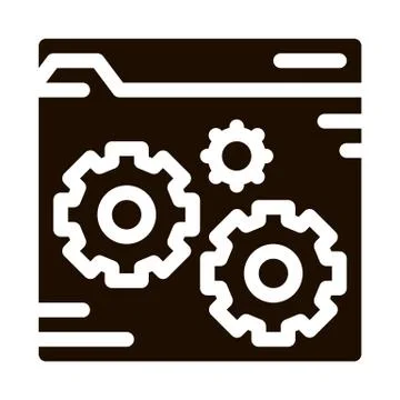 Fixing File Coding System Vector Icon 스톡 일러스트