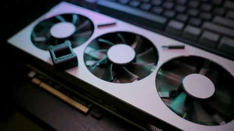 Fixing gaming PC graphic card Stock Footage 146326203