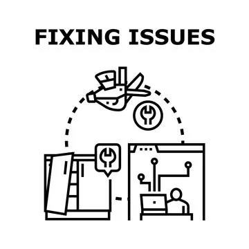 Fixing issues and solving problems concept 스톡 일러스트