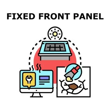 Fixing malfunctioning equipment and damaged components concept Stock Illustration