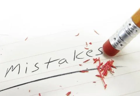 Fixing a mistake Foto stock
