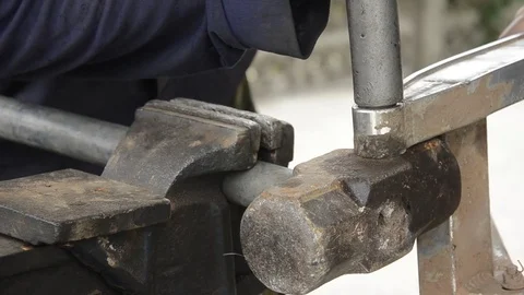 Fixing Motorcycle. Stock Footage 77748914