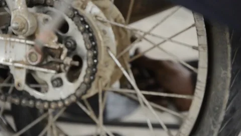 Fixing Motorcycle. 스톡 동영상 77748934