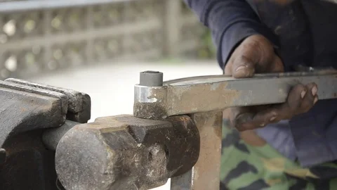 Fixing Motorcycle. Stock-Footage 77749069