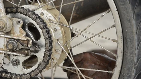 Fixing Motorcycle. 스톡 동영상 77749264