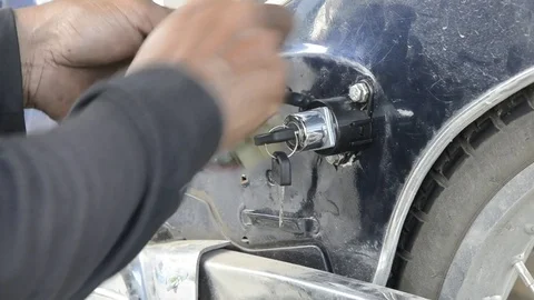Fixing Motorcycle. Stock Footage 77858449