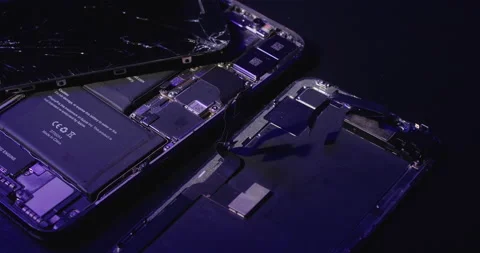 Fixing old iPhone and Android Smartphones. Tools for repairing electronic Stock Footage 237403466