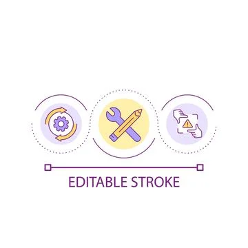 Fixing problem loop concept icon Stock Illustration