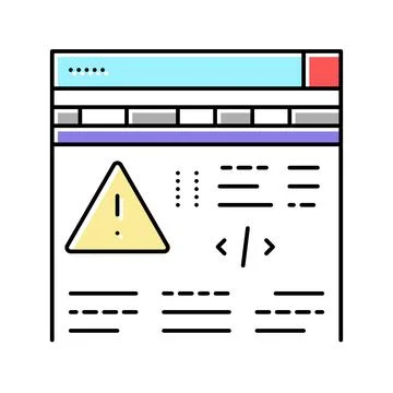 Fixing program errors color icon vector illustration Stock Illustration