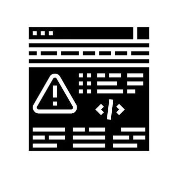 Fixing program errors glyph icon vector illustration 스톡 일러스트