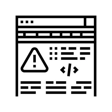 Fixing program errors line icon vector illustration Stock Illustration