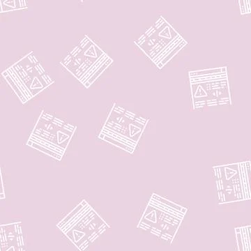 Fixing program errors line seamless pattern Illustrazione stock