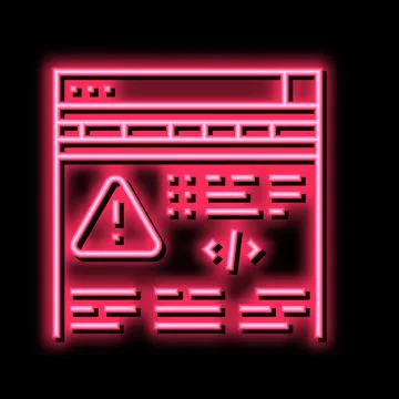 Fixing program errors neon glow icon illustration Illustrazione stock