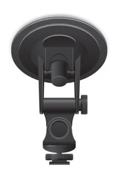 Fixing with silicone suction cup on the windshield of car front view illustra Stock Illustration