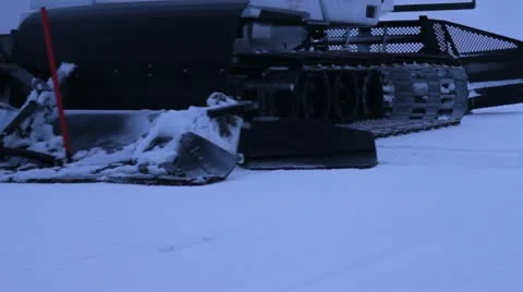 Fixing the snow for another ski day. Stock Footage 21431081