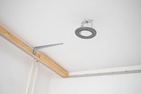 Fixing for a stretch ceiling to the wall Stock Photos