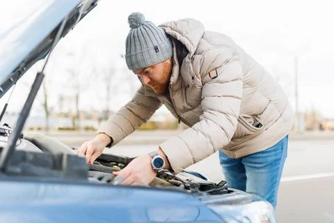 Fixing the Unfixable Technician Works on Broken Illustrazione stock