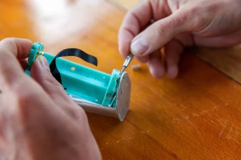 Fixing of vape device Stock Photos