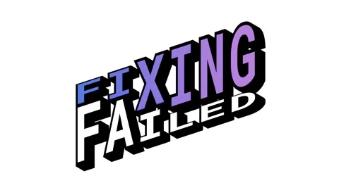 FIXING vs FAILED, 3D Text Animation in Isometric View with Opposite Word Motion Stock Footage 314263486