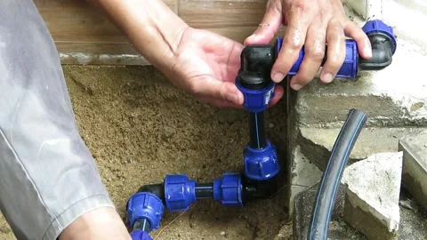 Fixing Water Pipe 3 Stock Footage 170081080