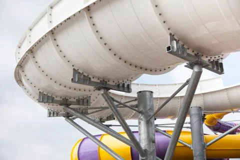 Fixing waterslide Stock Photos