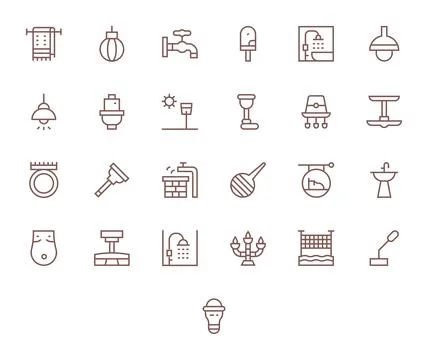 Fixture Digital Vector Pack containing 25 Pixel Aligned Regular Line 256x25.. Illustrazione stock