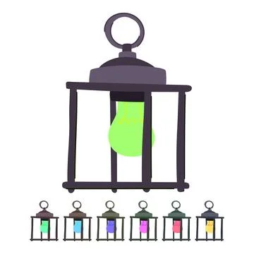 Fixture exterior lamp vector cartoon graphic Stock Illustration