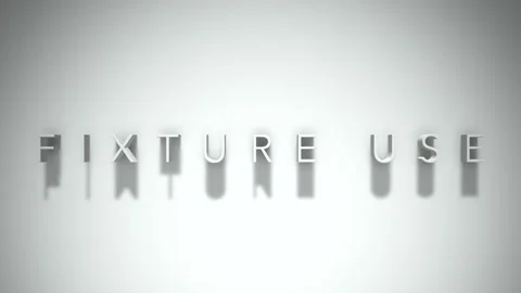 Fixture use 3D title animation with shadows on a white background Stock Footage 297801747