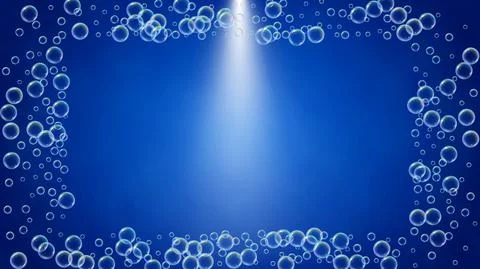 Fizz background with shampoo foam and soap bubbles. Illustrazione stock