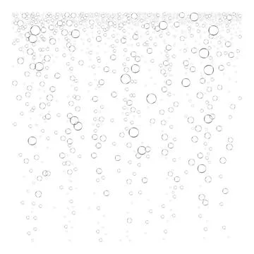 Fizzy drink. Air bubbles isolated on white background. Carbonated drink. Soda Stock Illustration