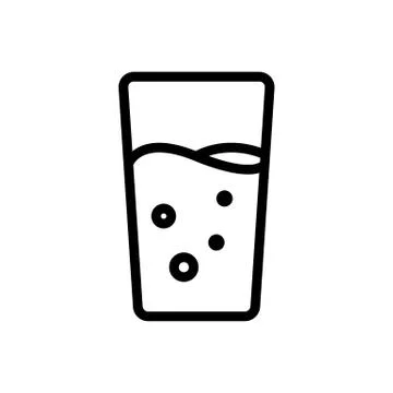 Fizzy drink icon vector. Isolated contour symbol illustration Stock Illustration