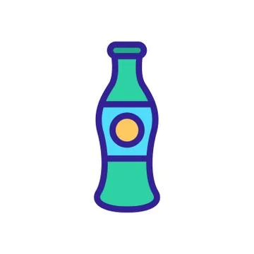 Fizzy drink icon vector. Isolated contour symbol illustration Stock Illustration