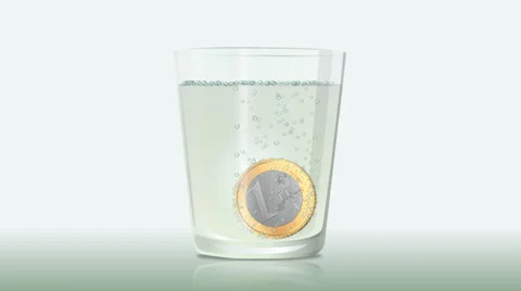 Fizzy Euro coin 스톡 동영상 30879982