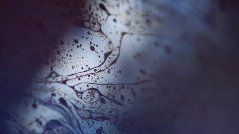 Fizzy fluid bubble paint blue gasoline liquid mix Stock Footage 282419178