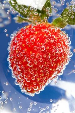Fizzy Strawberry Stock Photos