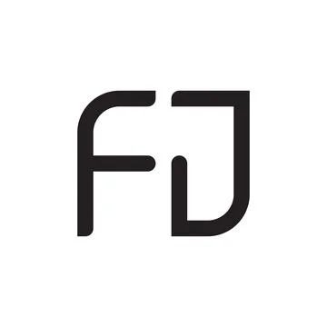 Fj initial letter vector logo icon Stock Illustration