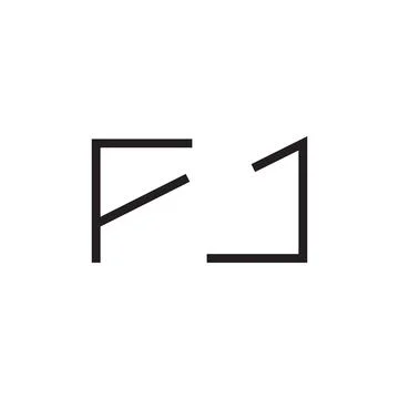 Fj initial letter vector logo icon Illustrazione stock