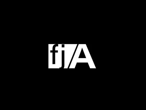 FJA Logo and Graphics design vector art, Icons isolated on black background Stock Illustration