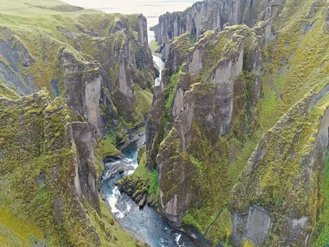 Fjadrargljufur Canyon Stock Footage 80620281