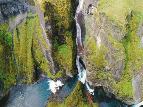 Fjadrargljufur Canyon Stock Footage 80620301