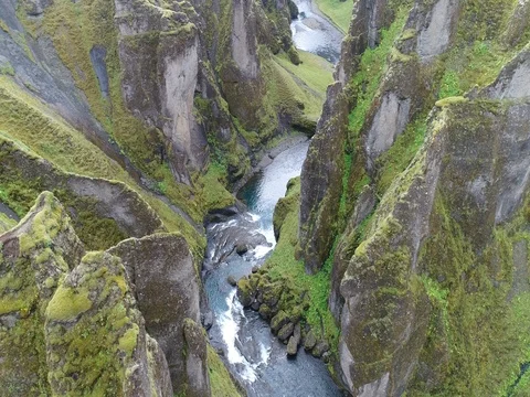 Fjadrargljufur Canyon Stock Footage 80620955