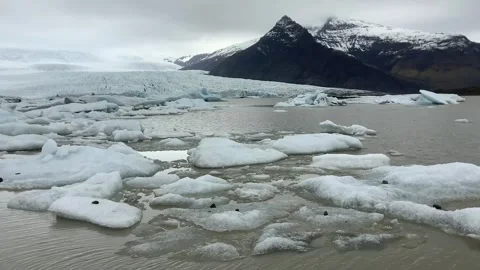 Fjallsarlon glacier Stock Footage 255657456
