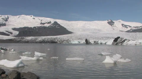 Fjallsjokull glacier Stock Footage 35935045