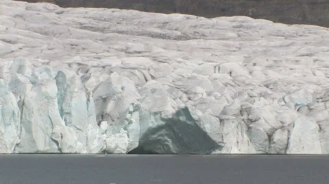Fjallsjokull glacier lagoon Stock Footage 35936713