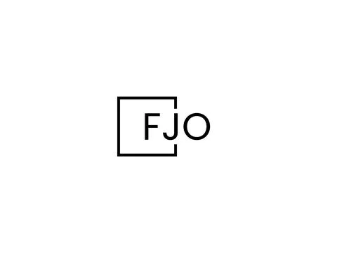 FJO letter initial logo design vector illustration Stock Illustration